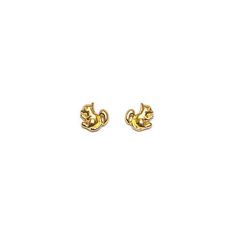 Christin Ranger Gold Squirrel Stud Earrings