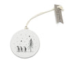 East of India 'Let it Snow' Flat Ceramic Bauble reverse East of India 'Let it Snow' Flat Ceramic Bauble reverse