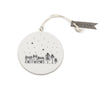 East of India 'Hearts Come Home for Christmas' Flat Ceramic Bauble reverse East of India 'Hearts Come Home for Christmas' Flat Ceramic Bauble reverse