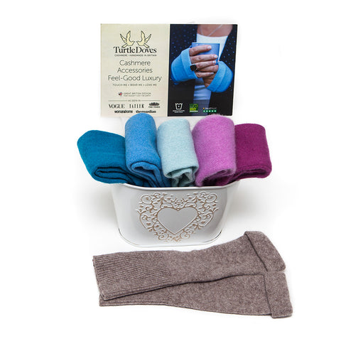 Turtle Doves pure cashmere wrist-warmers various colours