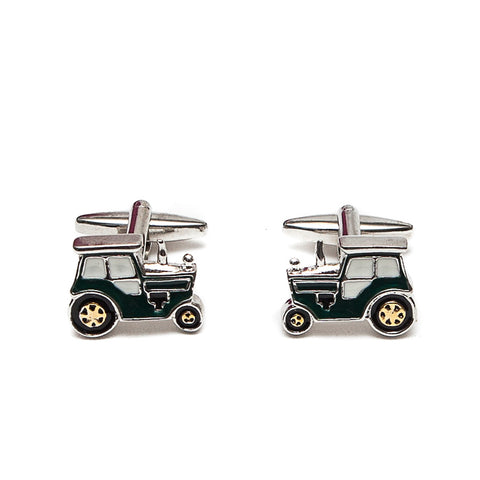 Racing Green Tractor Cufflinks