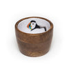 Shoeless Joe Puffin Mango Wood Nut Bowl side view Shoeless Joe Puffin Mango Wood Nut Bowl side view