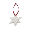 Angel Ceramics Matt Embossed Snowflake Hanging Decoration Angel Ceramics Matt Embossed Snowflake Hanging Decoration