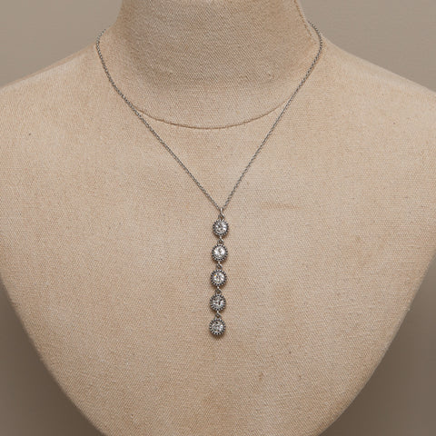 Hot Tomato High Five Crystal Plunge Necklace