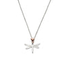 Pom Silver Plated Dragonfly Necklace with Heart