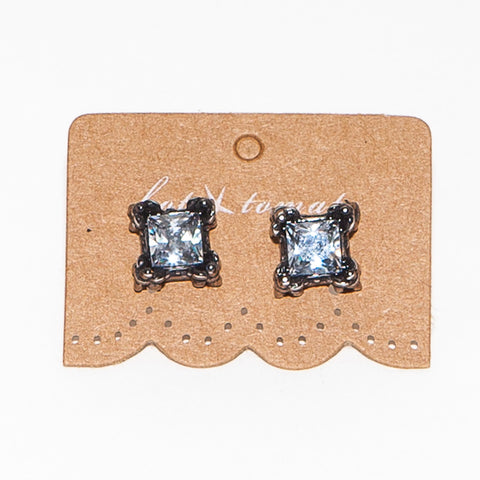 Hot Tomato Square Set Antique Silver Studs