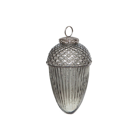 Smoked Midnight Large Acorn Bauble