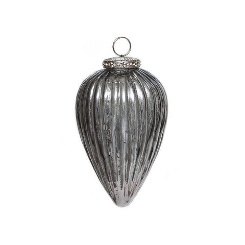 Smoked Midnight Cone Embellished Bauble