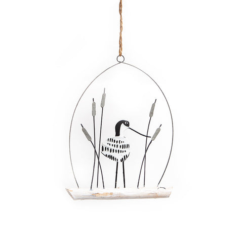 Shoeless Joe Avocet in Rushes Hanging Decoration