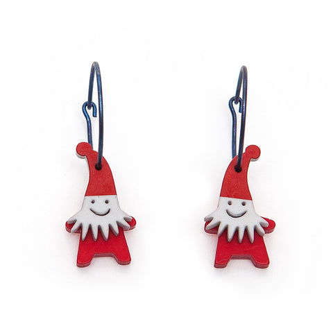 Lene Lundberg K-Form Red Santa Earrings