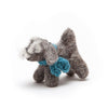Amica Fair Trade Mini Felt Schnauzer with Blue Scarf Amica Fair Trade Mini Felt Schnauzer with Blue Scarf