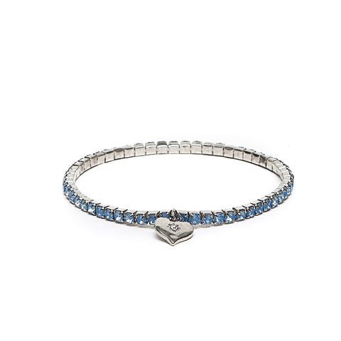 Lovett Blue Swarovski Crystal Stretch Bracelet