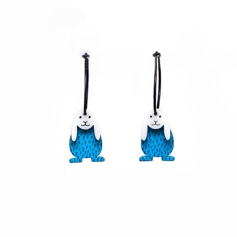 Lene Lundberg K-Form Turquoise Bunny Earrings