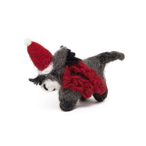 Amica Fair Trade Felt Mini Christmas Donkey Decoration