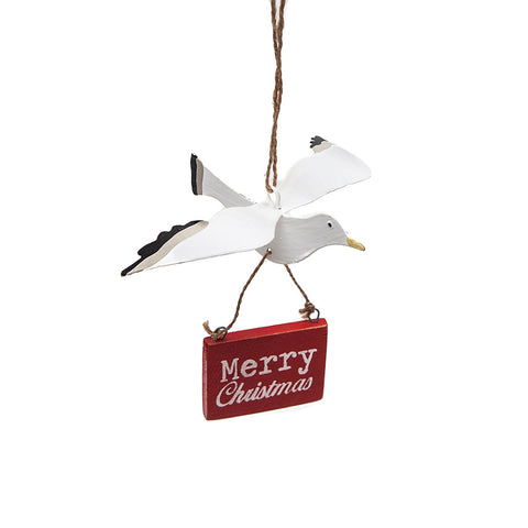 Shoeless Joe Merry Christmas Seagull Decoration