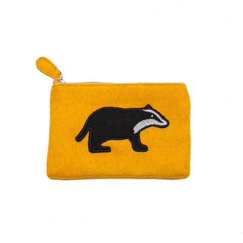 Just Trade Golden Felt Badger Purse