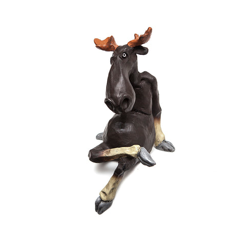 Naasgransgarden Quirky Ceramic Sitting Moose side view