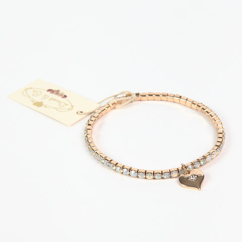 Lovett Swarovski Opaque Crystal Gold Finish Tennis Bracelet