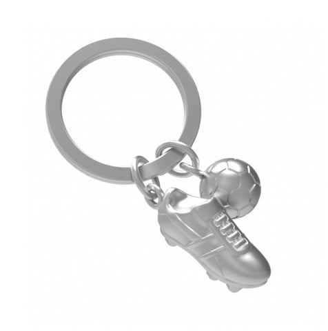 Oli Olsen Silver Football and Football Boot Keyring