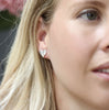 Pom Hammered Heart Stud Earrings lifestyle Pom Hammered Heart Stud Earrings lifestyle
