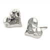 Pom Hammered Heart Stud Earrings Pom Hammered Heart Stud Earrings
