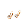 Pom Rose Gold Plated and Clear Crystal Drop Earrings Pom Rose Gold Plated and Clear Crystal Drop Earrings