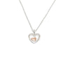 Pom Sterling Silver and Rose Gold Double Heart Necklace Pom Sterling Silver and Rose Gold Double Heart Necklace
