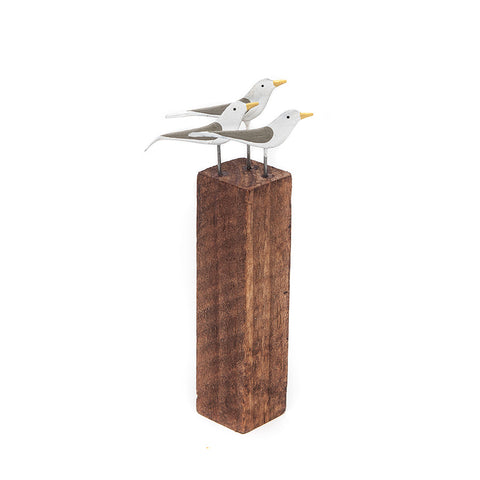 Shoeless Joe Elegant Gulls on Post
