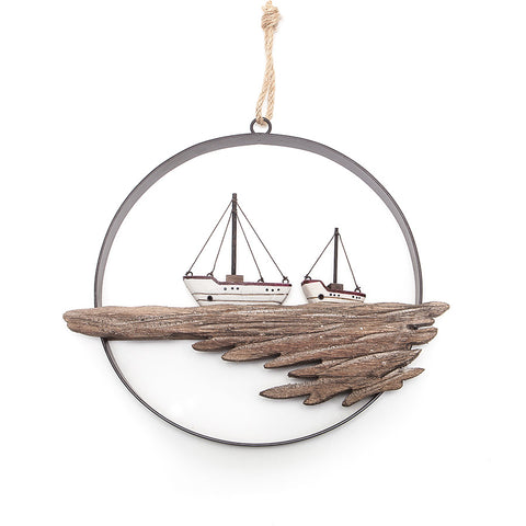 Shoeless Joe Ring with Fishing Boats