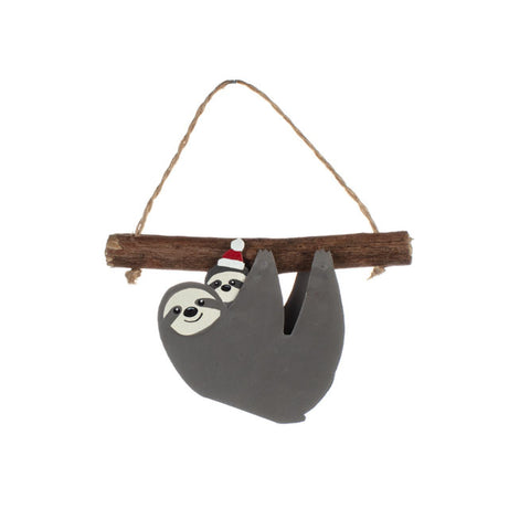 Shoeless Joe Sloth and Xmas Baby Hanging Decoration