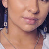 Sobo Double Yellow Leather and Small Ring Feature Earrings Sobo Double Yellow Leather and Small Ring Feature Earrings