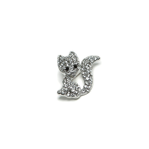 Sparkling Crystal Fox Brooch by Eastar