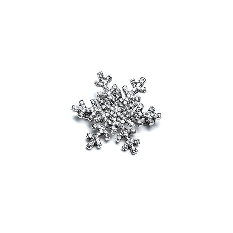 Sparkling Diamante Snowflake Brooch from Eastar