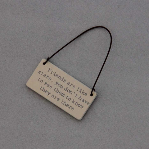 Tiny Wooden Hanging Sign (with Sentiments)