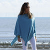 Italian Wool/Cashmere Turquoise Poncho from Cadenza Italian Wool/Cashmere Turquoise Poncho from Cadenza