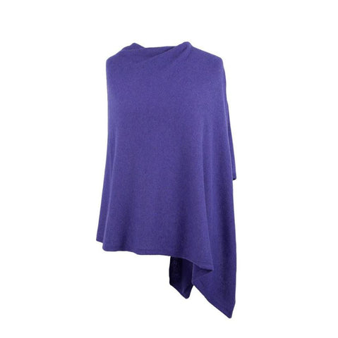 Italian Wool/Cashmere Ultraviolet Poncho from Cadenza