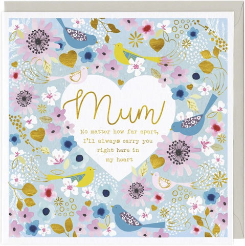 Mum No Matter How Far Apart......Greetings Card