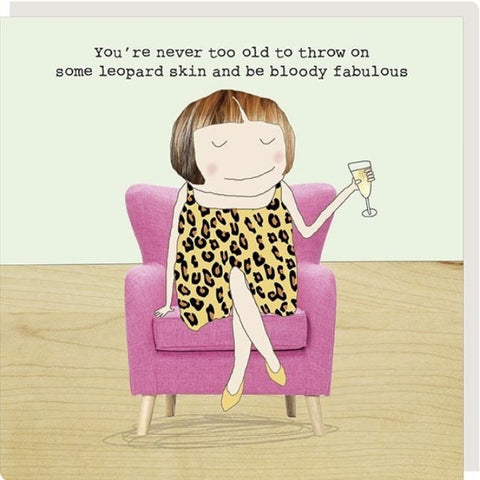 Leopard Skin Greeting Card from Rosie Made a Thing
