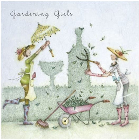 Gardening Girls Greeting Card from Berni Parker