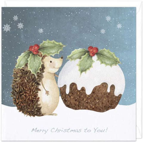 Figgy Hedgehog Christmas Card
