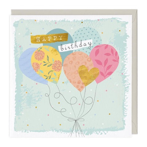 Balloons Happy Birthday Greeting Card