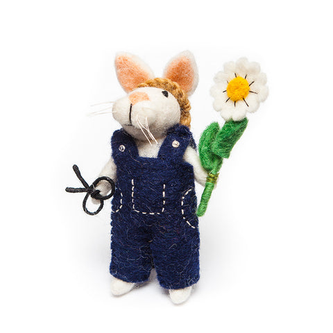 Amica Felt Bunny with Flower and Secateurs