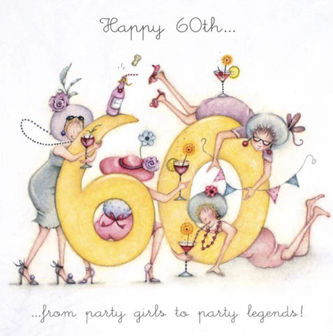 Happy 60th Birthday Greeting Card from Berni Parker