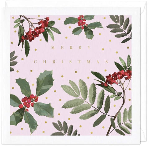 Berries and Holly Christmas Card