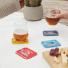Balvi 'Conserverie' Set of Four Seafood Coasters Lifestyle Shot