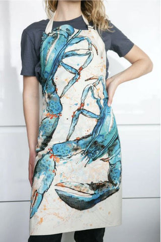 Dollyhotdogs Blue Lobster Apron modelled