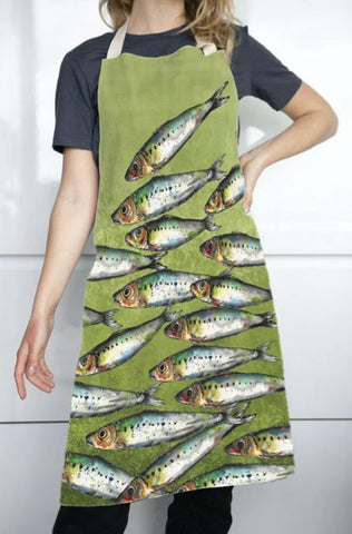 Dollyhotdogs Sardines Apron modelled