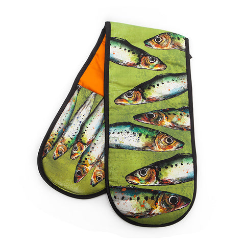 Dollyhotdogs Sardines Oven Gloves