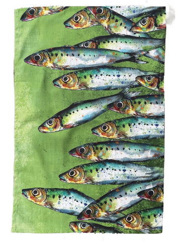 Dollyhotdogs Sardines Tea Towel