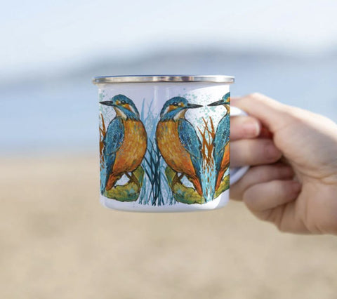 Dollyhotdogs Kingfisher Enamel Mug